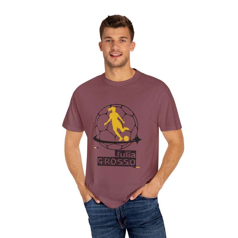 Julia Grosso Utah Royals FC Women's Soccer Unisex Garment-Dyed T-shirt image 4