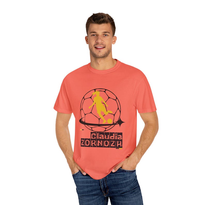 Claudia Zornoza Utah Royals FC Women's Soccer Unisex Garment-Dyed T-shirt image 3