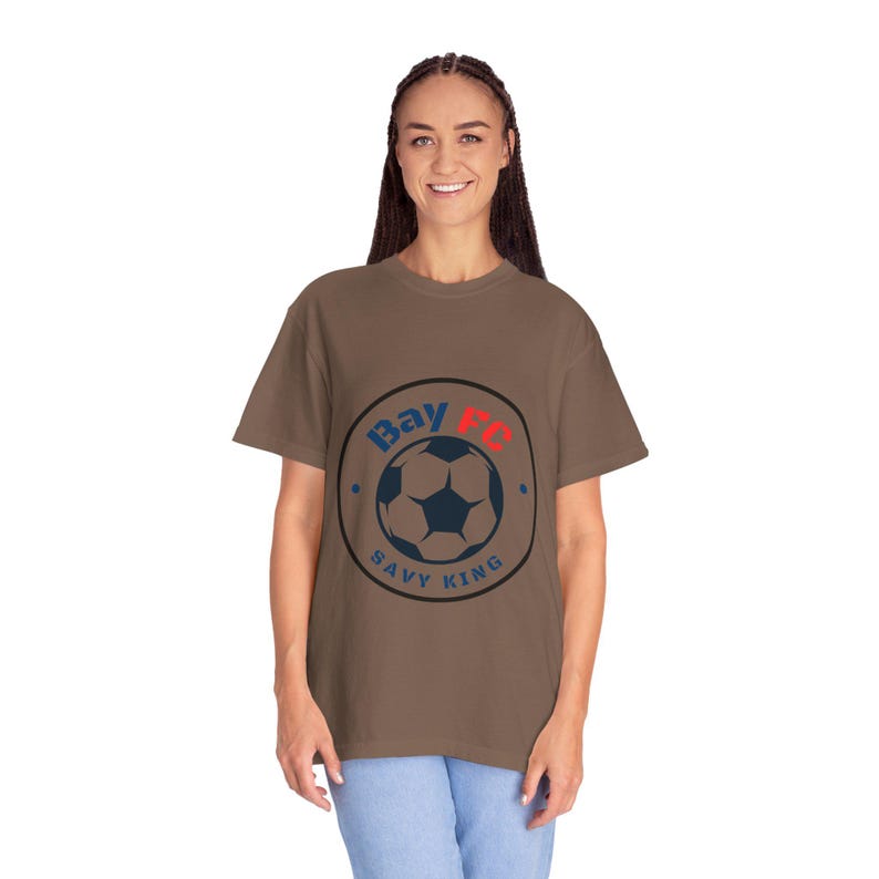 Savy King Bay FC Women's Soccer Unisex Garment-Dyed T-shirt image 7