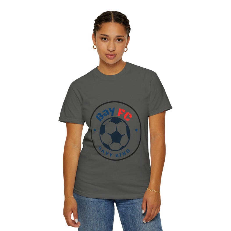 Savy King Bay FC Women's Soccer Unisex Garment-Dyed T-shirt image 8