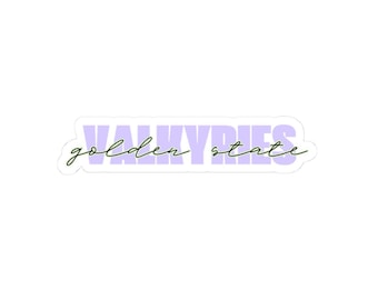 Walküren Golden State Kiss-Cut-Aufkleber
