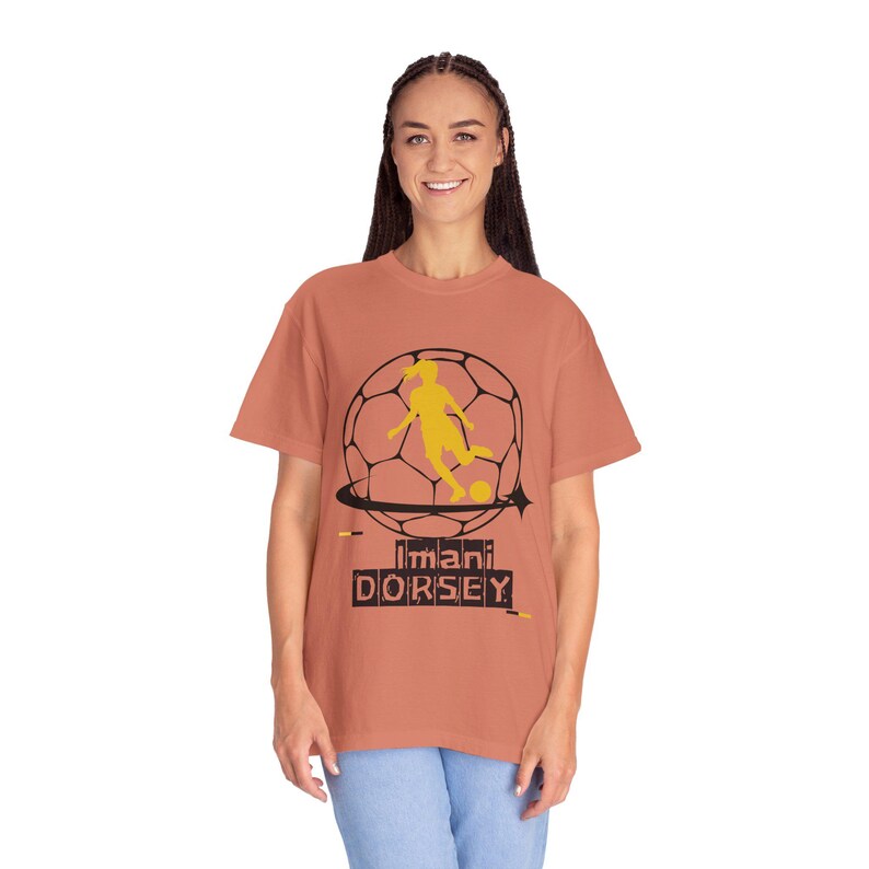 Imani Dorsey Utah Royals FC Women's Soccer Unisex Garment-Dyed T-shirt image 2