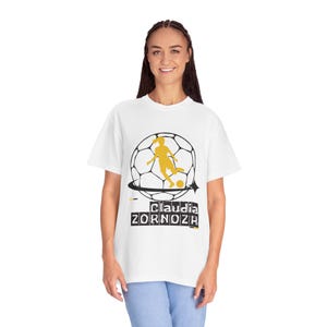 Claudia Zornoza Utah Royals FC Women's Soccer Unisex Garment-Dyed T-shirt image 1