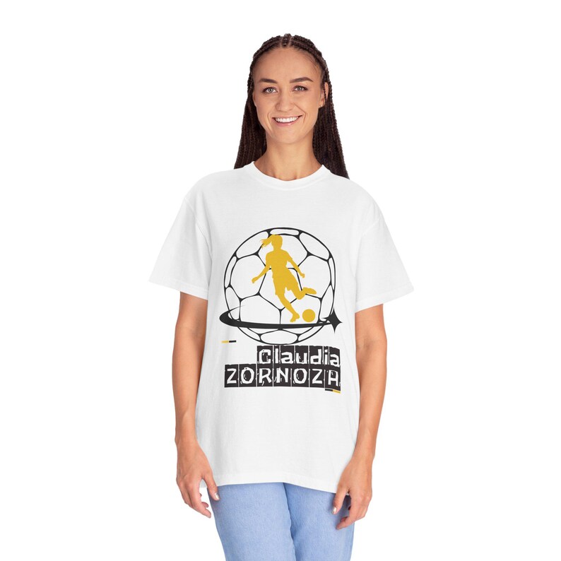 Claudia Zornoza Utah Royals FC Women's Soccer Unisex Garment-Dyed T-shirt image 1
