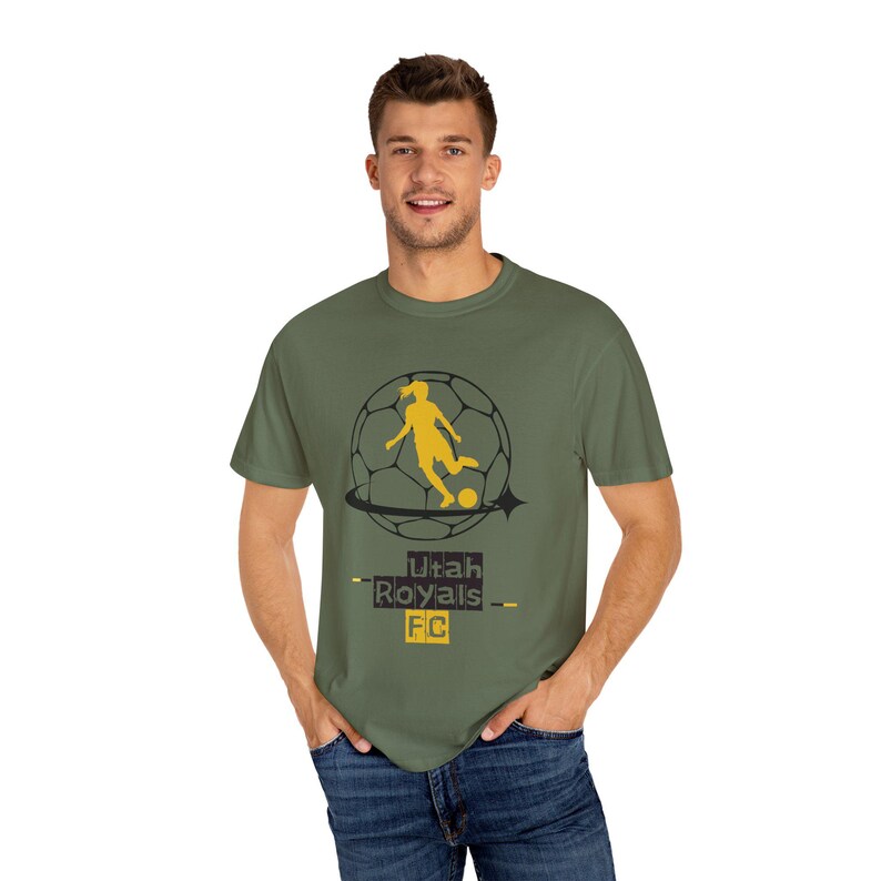 Maglietta unisex tinta in capo Utah Royals FC Soccer immagine 10