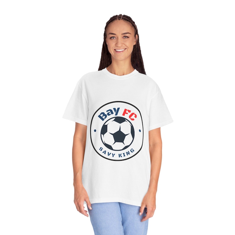 Savy King Bay FC Women's Soccer Unisex Garment-Dyed T-shirt image 1