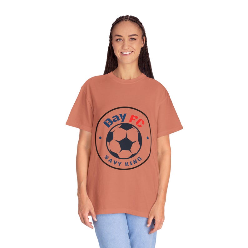 Savy King Bay FC Women's Soccer Unisex Garment-Dyed T-shirt image 2