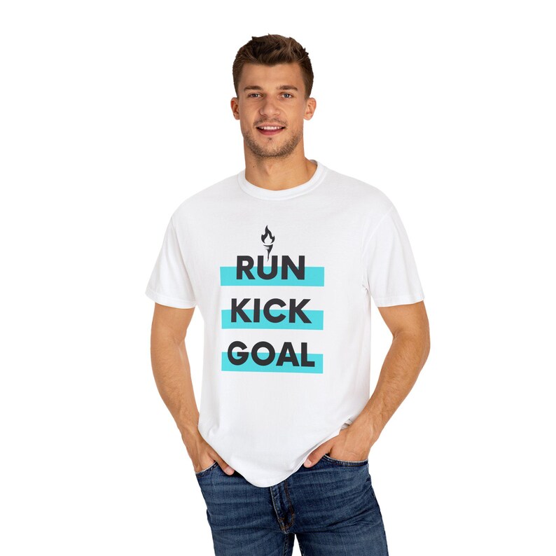NJ/NY ゴッサム FC レディース サッカー ラン キック ゴール ユニセックス ガーメントダイ Tシャツ 画像 4
