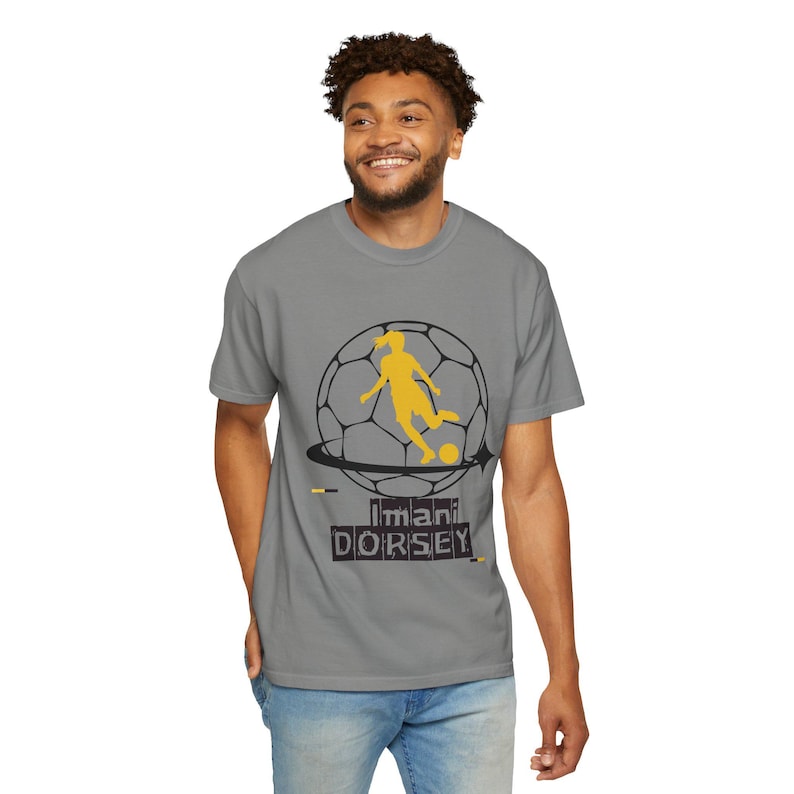 Imani Dorsey Utah Royals FC Women's Soccer Unisex Garment-Dyed T-shirt image 10