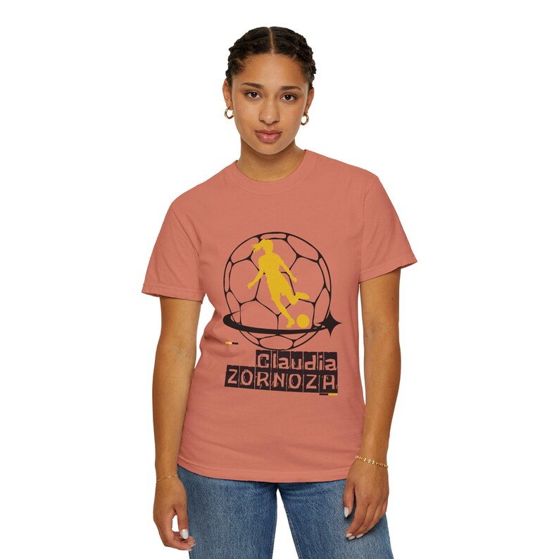 Claudia Zornoza Utah Royals FC Women's Soccer Unisex Garment-Dyed T-shirt image 2