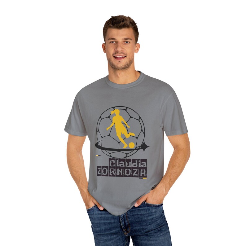 Claudia Zornoza Utah Royals FC Women's Soccer Unisex Garment-Dyed T-shirt image 9