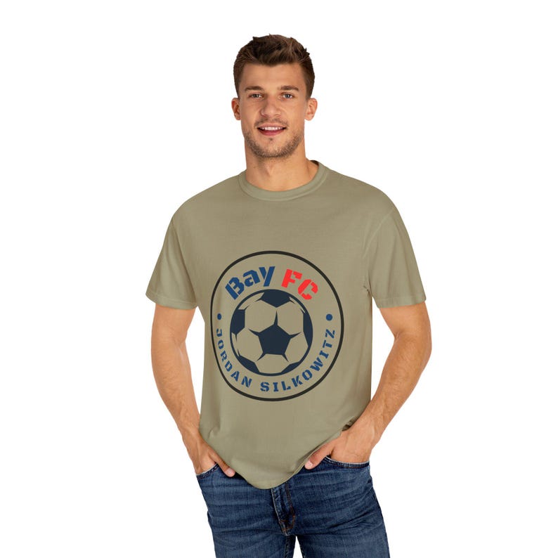 Jordan Silkowitz Bay FC Women's Soccer Unisex Garment-Dyed T-shirt image 6