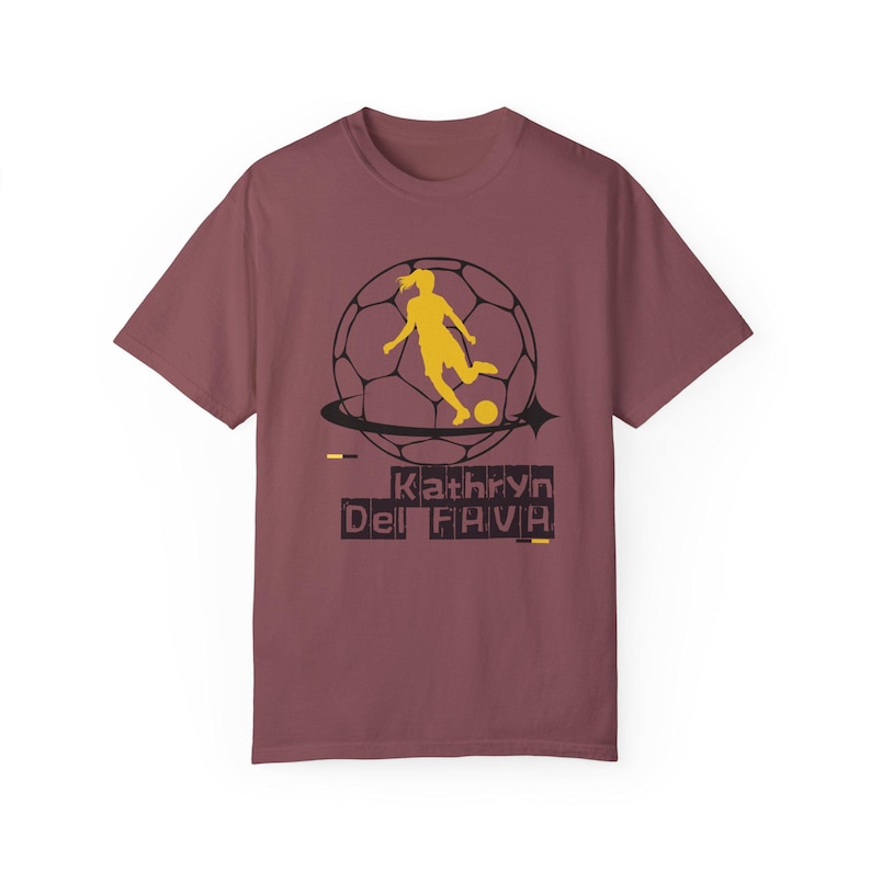 Kathryn Del Fava Utah Royals FC Women's Soccer Unisex Garment-Dyed T-shirt image 4