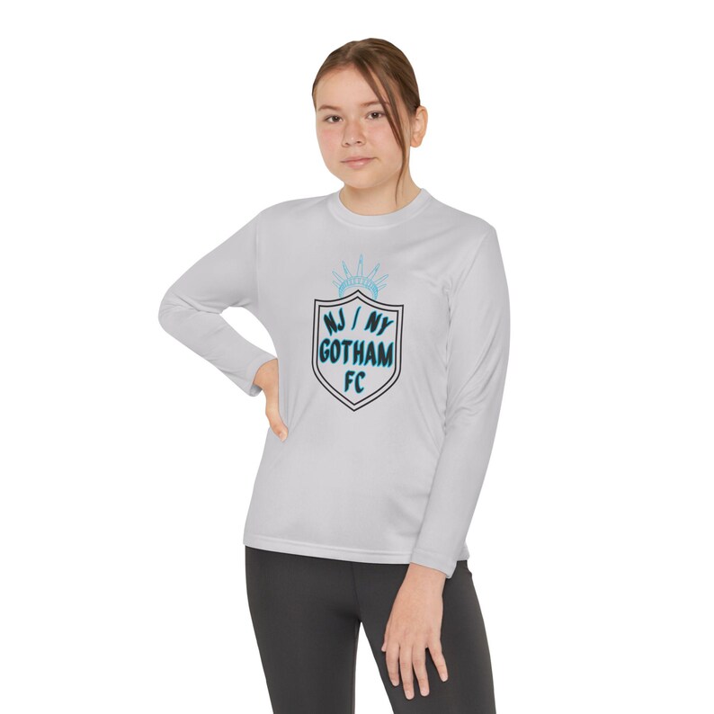 NJ/NY Gotham FC Women's Soccer Youth Long Sleeve Competitor Tee image 8