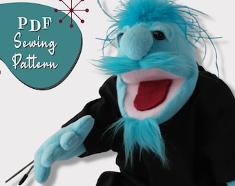 Yib Puppet PDF Sewing Pattern  for hand-and-rod puppet - easy to sew