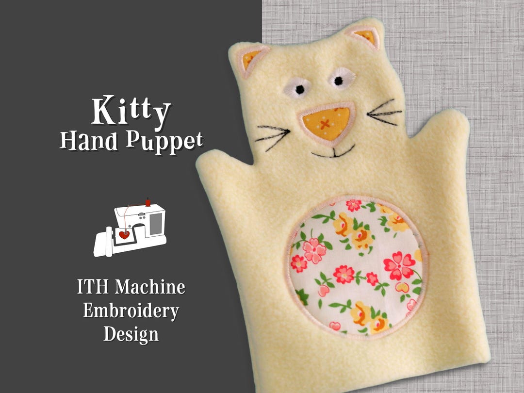 Kitty Cat Hand Puppet ITH Embroidery Pattern (digital Download) - Etsy