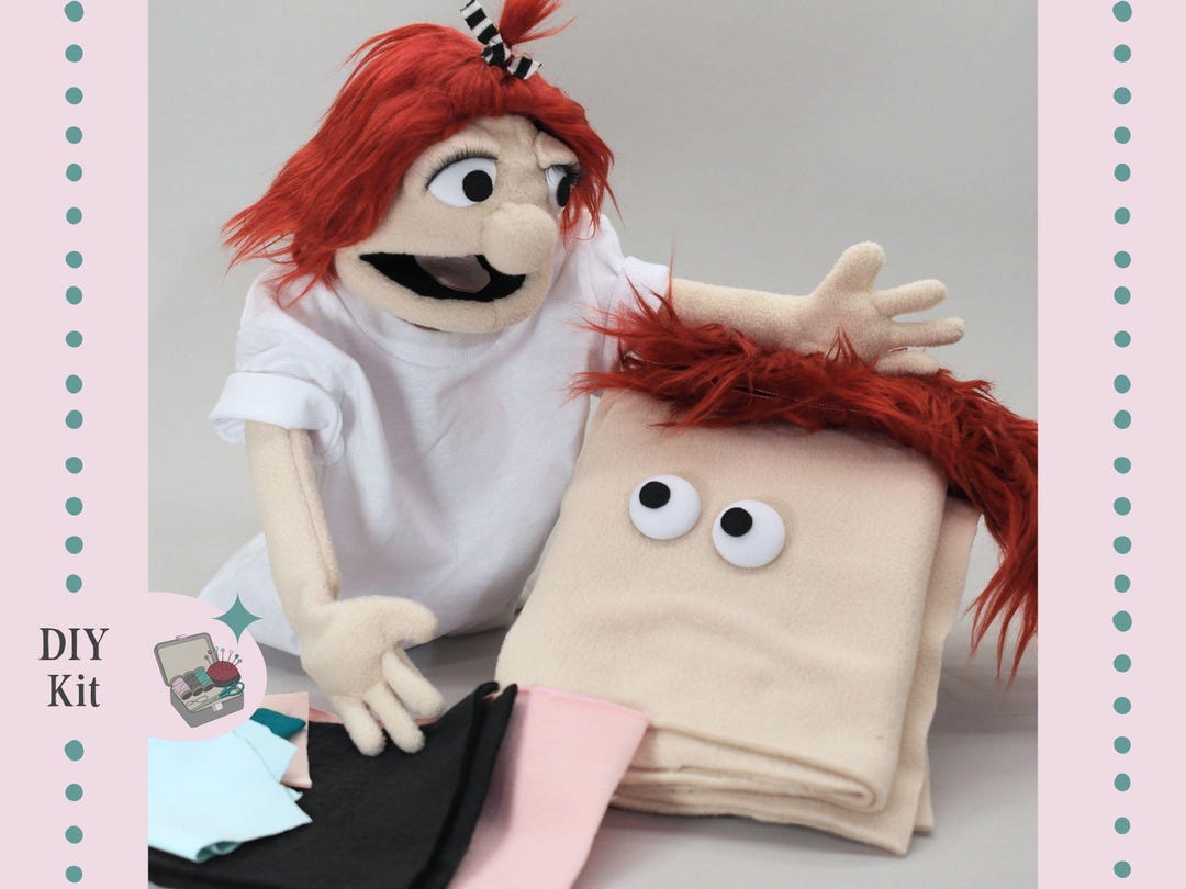 Fuzzbrain Puppet KIT for Human Hand-and-rod Puppet With Color Choices - Etsy UK