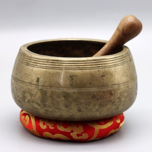 6.5 Inches Antique Mani Singing Bowl From Nepal- Old Tibetan Singing bowl-Chakra Bowl-Mindfulness-Healing Vibrations-Holistic Health