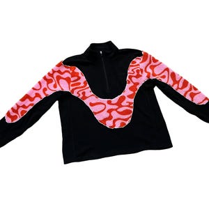 Champion Fleece x Groovy Fleece Rework (XL) | Custom Upcycled Fleece | Unique Fleece Pullover