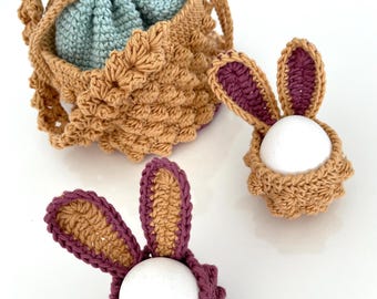 Crochet Easter Egg Basket & Bunny Warmer Pattern (PDF Download)
