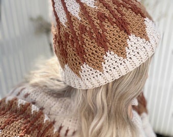 Bow Beanie crochet pattern / hat / winter wear / unisex / pdf download