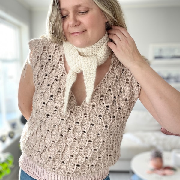 Mini Wrap Scarf / crochet pattern / crochet accessories / neck warmer / pdf download