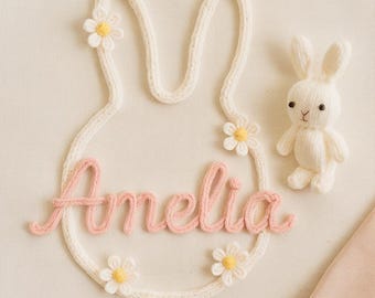 Handgestricktes Draht Namensschild: Personalisierte Baby Name Wanddeko fürs Kinderzimmer