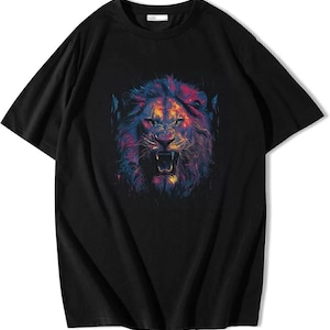 ライオンファミリーシャツ、ライオンフレンズTシャツ、ライオンTシャツ、愛する人のためのお揃いの服装、父と子のお揃いギフト、親子ギフト