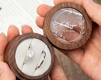 Portafedi doppio personalizzato per matrimonio, scatola portafedi in noce personalizzata per la cerimonia nuziale, regalo ricordo per la sposa, regali di nozze per le coppie