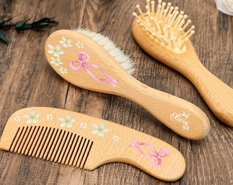 Personalisierte Baby Haarbürste, benutzerdefinierte Name Babybürste, Baby-Dusche-Geschenke, Baby-Mädchen Geschenk, neue Mutter, Baby-Andenken Geschenk, Ostern Geschenke für Baby