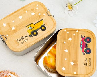 Personalisierte Name Lunch Box, Kindergarten Lunch Box, Bento Box Personalisierte Lebensmittel Aufbewahrung, Vorschulkind Name Brot Box Personalisierte Snack Box