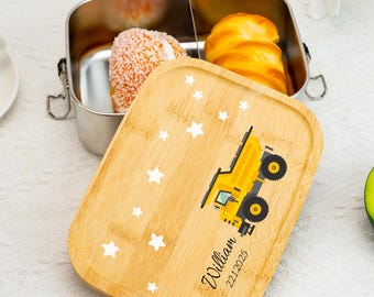 Benutzerdefinierte Auto Lunchbox Personalisierte Name Lunch Box Kindergarten Snack Box, Benutzerdefinierte Vorschulkind Name Lunch Box, Schulanfang Geschenk für Kinder