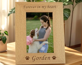 Marco de fotos personalizado para mascotas, regalo conmemorativo para gatos, marco de fotos para perros, regalo de recuerdo para expresar condolencias por la pérdida de una mascota, regalos conmemorativos grabados para mascotas