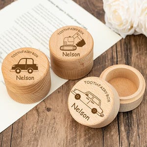 Caja de dientes personalizada para niños, caja de madera con forma de hada de los dientes, soporte para dientes de leche con nombre personalizado, regalo de cumpleaños, recuerdo para el primer diente, regalo para baby shower.