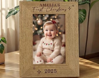 Marco de fotos para la primera Navidad del bebé, regalo de recuerdo para la primera Navidad del bebé para padres primerizos, regalo de recuerdo para recién nacidos.