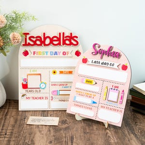 Custom First Day of School Sign, Last Day of School Sign, Custom Name Sign, Preschool Back to School Dry Erase Sign, 1st Day of School Board