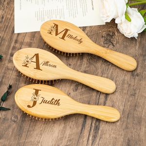 Personalized Handmade Airbag Hairbrush, Bridesmaid-Girl and Wedding Party Member Gift Comb, Custom Bridesmaids Gifts, Anniversary Gifts
