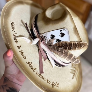Burned Wide Brim Hat