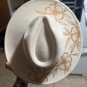 Burned Wide Brim Hat