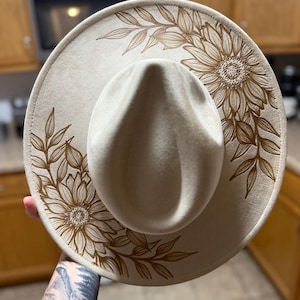 Burned Wide Brim Hat