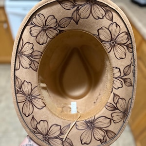Burned Wide Brim Hat