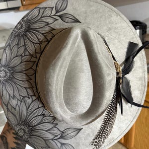 Burned Wide Brim Hat