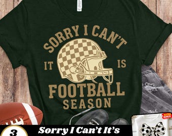 Sorry I Can’t Football Season PNG | Retro Helmet, Game Day (Digital Download)
