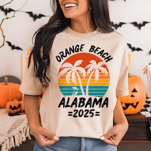 Orange Beach Family Vacation 2025 SVG: Retro Sunset Design