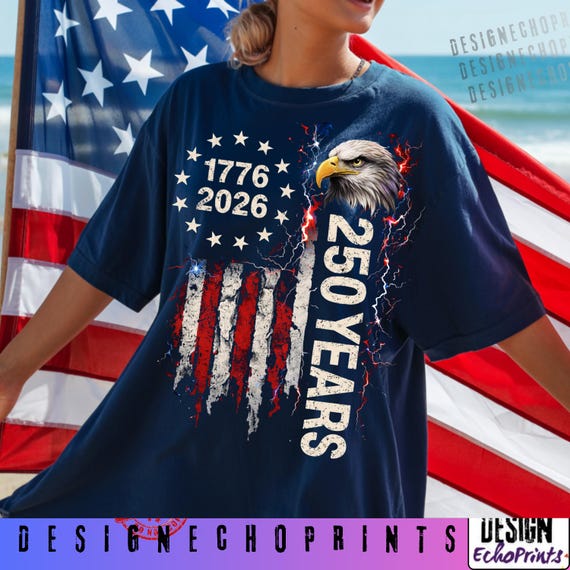 USA 250 Years PNG, USA 250 Anniversary, Bald Eagle Png, 1776-2026 Png, Patriotic American Flag Png, 4th of July Independence Day Original