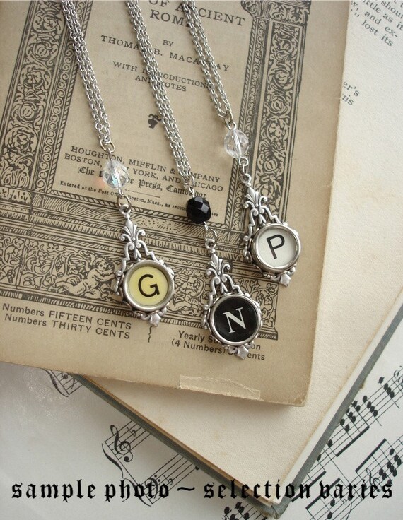 Items similar to Typewriter Key Jewelry CUSTOM Made To Order Vintage