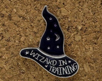 Wizard in Training Hat Enamel Pin | Cute Fantasy Pin | Magical Gift for Fans