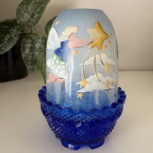 Fenton Handpainted Fairy Lamp