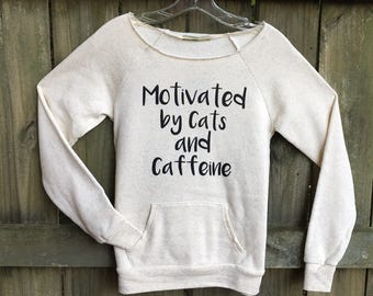 Cat sweater cat lover gift cat shirt off the shoulder