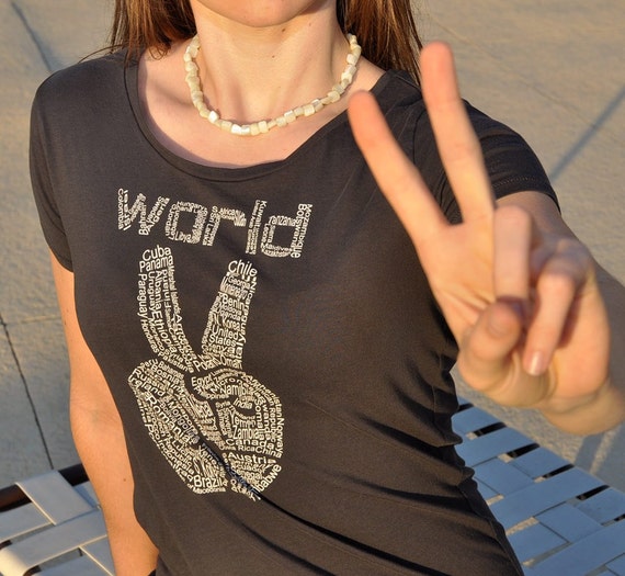 World Peace Womens Tshirts Mothers Day Best Friend Etsy